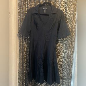 Black 3/4 sleeve shirtwaist dress 6p